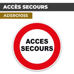 Autocollant | ACCES SECOURS | Format Rond