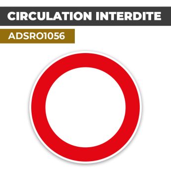 Autocollant | CIRCULATION INTERDITE | Format Rond