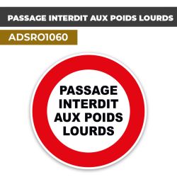 Autocollant | INTERDIT POIDS LOURDS | Format Rond