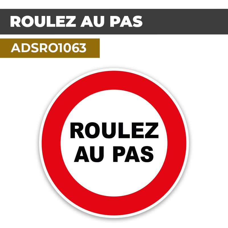 Autocollant | ROULEZ AU PAS | Format Rond