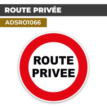Autocollant | ROUTE PRIVEE | Format Rond