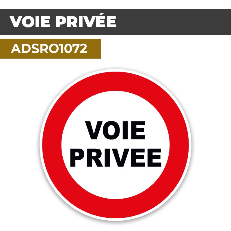 Autocollant | VOIE PRIVEE | Format Rond