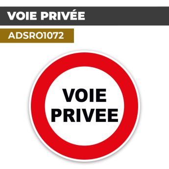 Autocollant | VOIE PRIVEE | Format Rond