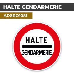 Autocollant | HALTE-GENDARMERIE | Format Rond