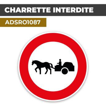Autocollant | INTERDIT VÉHICULES ANIMAL | Format Rond