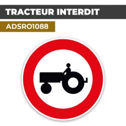 Autocollant | TRACTEURS INTERDITS | Format Rond