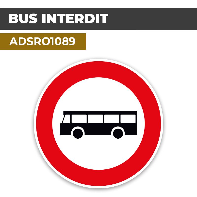 Autocollant | BUS INTERDITS | Format Rond
