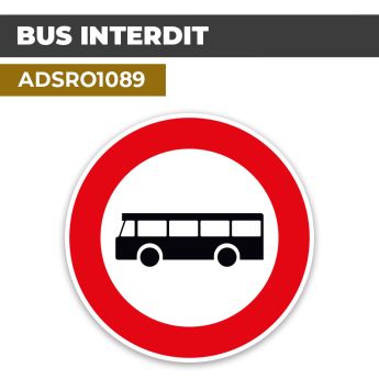 Autocollant | BUS INTERDITS | Format Rond