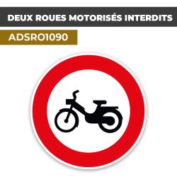 Autocollant | CYCLOMOTEUR INTERDITS | Format Rond