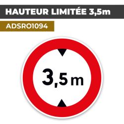 Autocollant | HAUTEUR LIMITÉE 3,5m | Format Rond