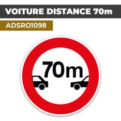 Autocollant | DISTANCE 70m | Format Rond