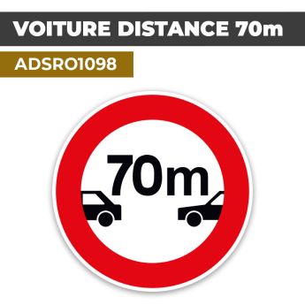 Autocollant | DISTANCE 70m | Format Rond