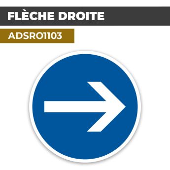 Autocollant | FLECHE DROITE | Format Rond