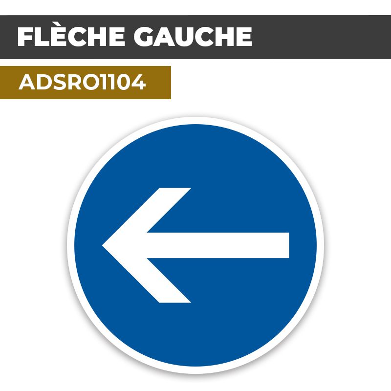 Autocollant | FLECHE GAUCHE | Format Rond