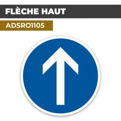 Autocollant | FLECHE AVANT | Format Rond