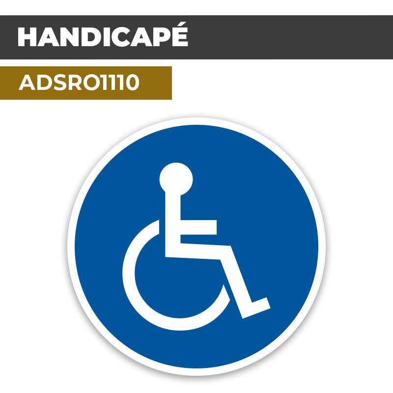 Autocollant | ACCES HANDICAPE | Format Rond