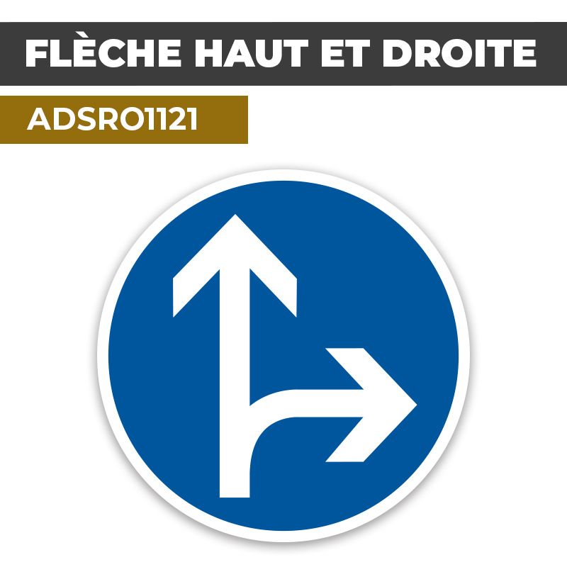 Autocollant | FLÈCHES HAUT DROITE | Format Rond
