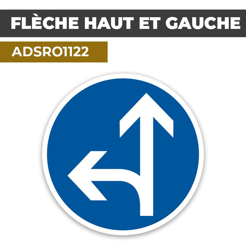 Autocollant | FLÈCHES HAUT GAUCHE | Format Rond