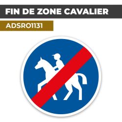 Autocollant | FIN ZONE CAVALIERS | Format Rond