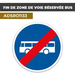 Autocollant | FIN DE ZONE BUS | Format Rond