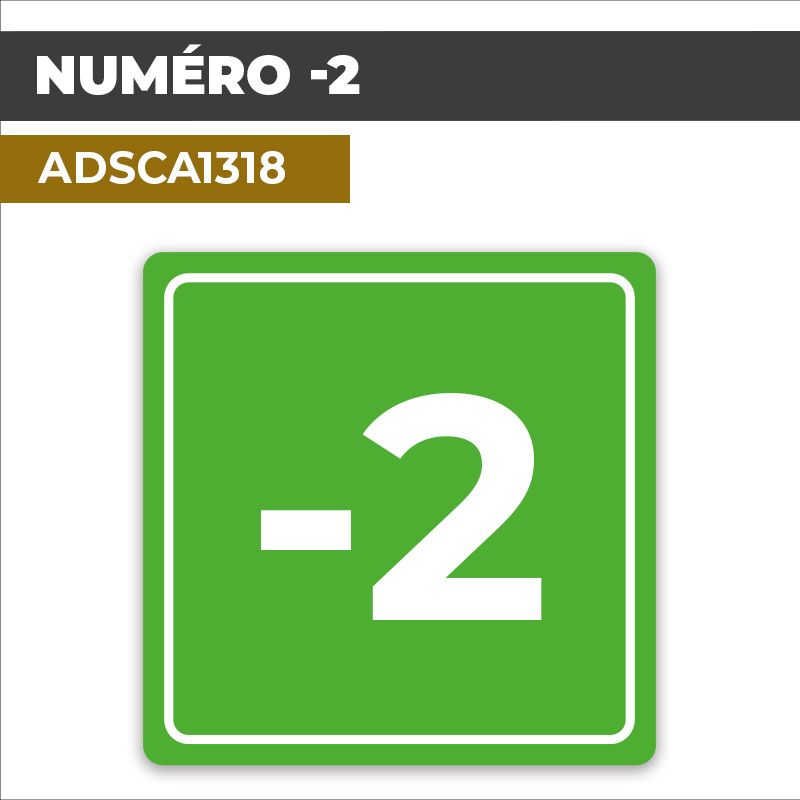 Autocollant NUMÉRO -2 | Chiffres et Nombres
