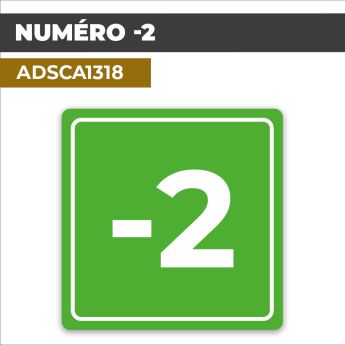 Autocollant NUMÉRO -2 | Chiffres et Nombres