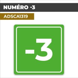 Autocollant NUMÉRO -3 | Chiffres et Nombres