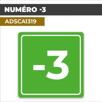 Autocollant NUMÉRO -3 | Chiffres et Nombres