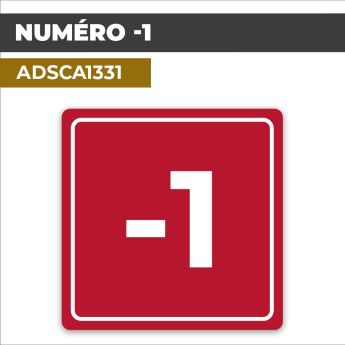Autocollant NUMÉRO -1 | Chiffres et Nombres