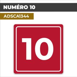 Autocollant NUMÉRO 10 | Chiffres et Nombres
