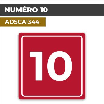 Autocollant NUMÉRO 10 | Chiffres et Nombres
