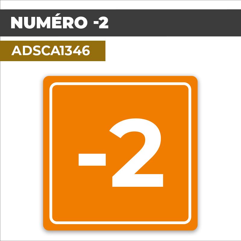 Autocollant NUMÉRO -2 | Chiffres et Nombres