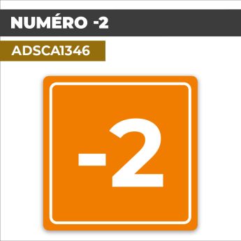 Autocollant NUMÉRO -2 | Chiffres et Nombres