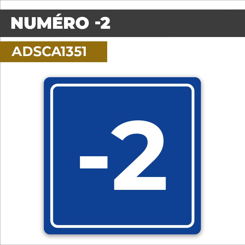 Autocollant NUMÉRO -2 | Chiffres et Nombres