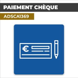 Autocollant PAIEMENT CHÈQUE | Moyens de paiement