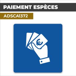 Autocollant PAIEMENT ESPÈCES | Moyens de paiement