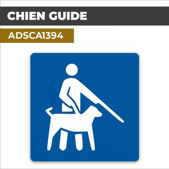 Autocollant CHIEN GUIDE | Handicap et PMR
