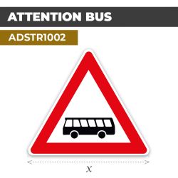 Autocollant | ATTENTION BUS | Format Triangle