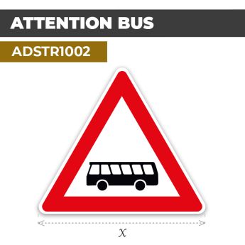 Autocollant | ATTENTION BUS | Format Triangle