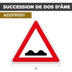Autocollant | ATTENTION DOS D'ANE | Format Triangle