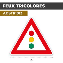 Autocollant | FEU DE CIRCULATION | Format Triangle