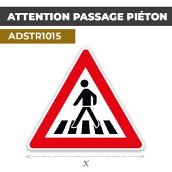Autocollant | PASSAGE PIETON | Format Triangle