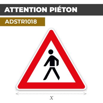 Autocollant | PIÉTONS | Format Triangle
