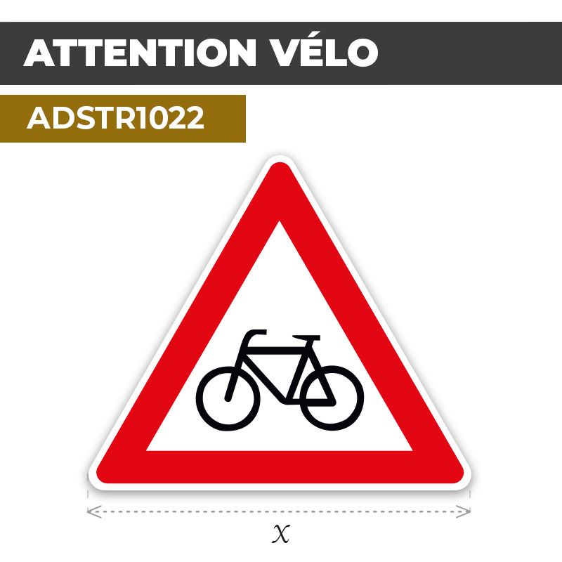 Autocollant | VÉLOS | Format Triangle