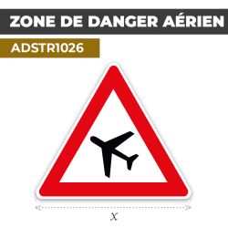 Autocollant | ZONE AÉRIENNE | Format Triangle