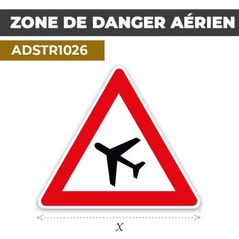 Autocollant | ZONE AÉRIENNE | Format Triangle