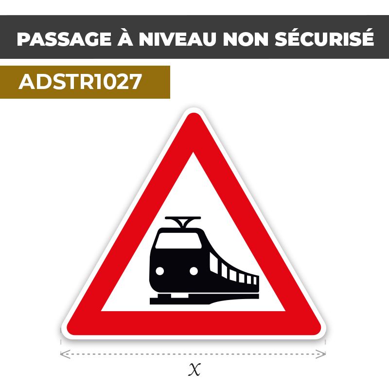 Autocollant | ZONE FERROVIAIRE | Format Triangle