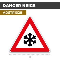 Autocollant | ZONE FROIDE | Format Triangle
