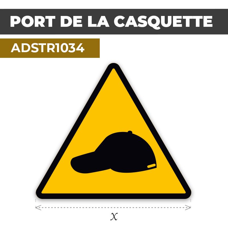 Autocollant | PORT DE LA CASQUETTE | Format Triangle