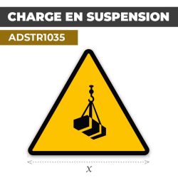 Autocollant | CHARGE EN SUSPEND | Format Triangle